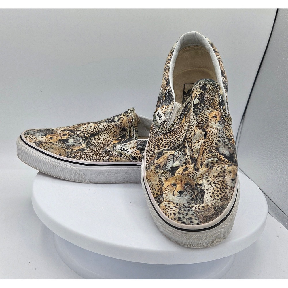 Vans Off The Wall Slip-On Cheetah Animal Print Canvas Sneaker Unisex M 7.5 W 6.5